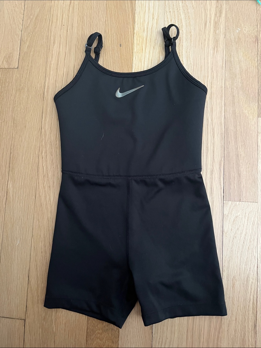 Nike Black Athletic One-Piece Shorts Romper
